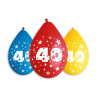 BALONY Z NADRUKIEM CYFRA 40 5SZT