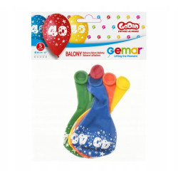 BALONY Z NADRUKIEM CYFRA 40 5SZT
