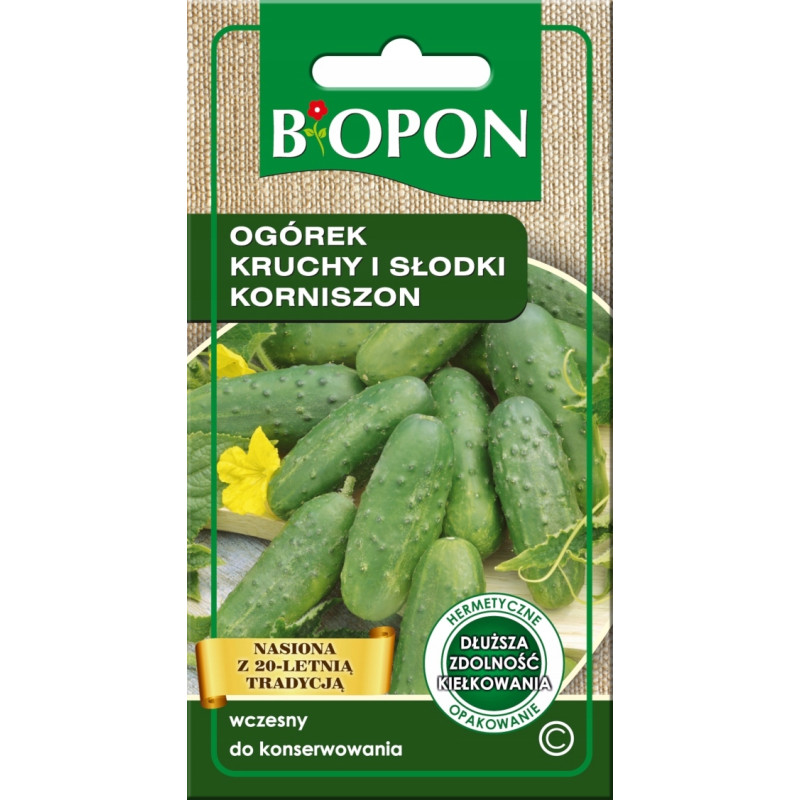 Nasiona BIOPON - OGÓREK Kruchy i Słodki Korniszon