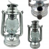 LAMPA NAFTOWA SREBRNA 24cm