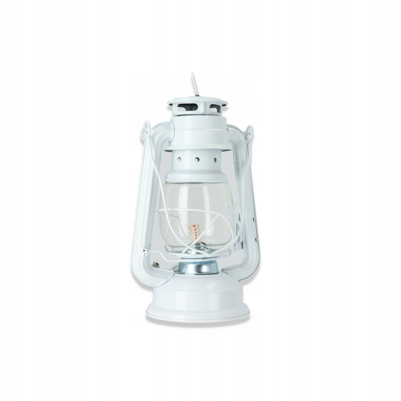 LAMPA NAFTOWA BIAŁA 24CM