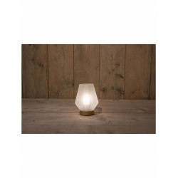 LAMPA Z BIAŁEGO SZKŁA MATOWEGO ZŁOTA