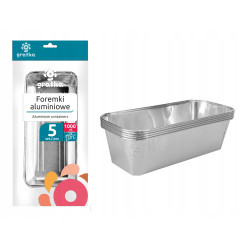 GRATKA Foremki aluminiowe 1000 ml 5 szt.