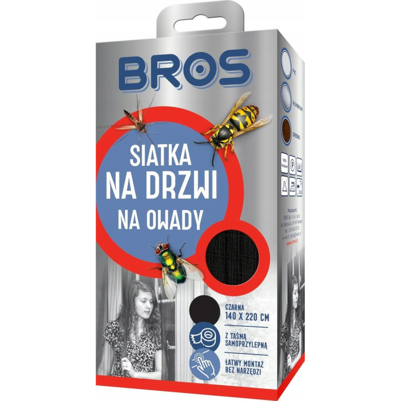 Bros siatka na drzwi przeciw owadom 140cm x 220cm