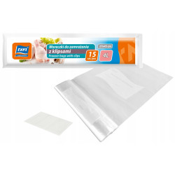 Woreczki do zamrażania z klipsami 4L 27x45cm 15szt