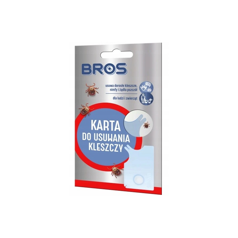 Karta do usuwania kleszczy żądeł BROS