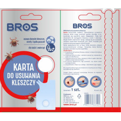 Karta do usuwania kleszczy żądeł BROS
