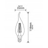ŻARÓWKA LED GOLD C37 PŁOMYK E14 4W