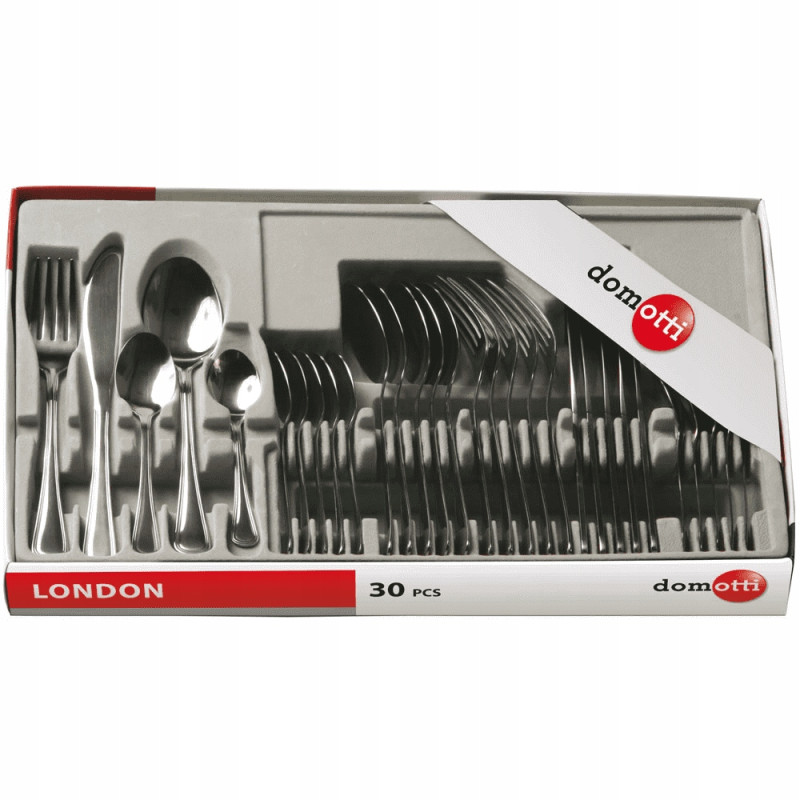 DOMOTII LONDON 30EL. KOMPLET SZTUĆCE DO KAWY FLOK