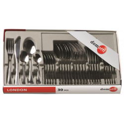 DOMOTII LONDON 30EL. KOMPLET SZTUĆCE DO KAWY FLOK