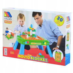 Zestaw do gry z klockami - 20 elem. (zielony) (pud