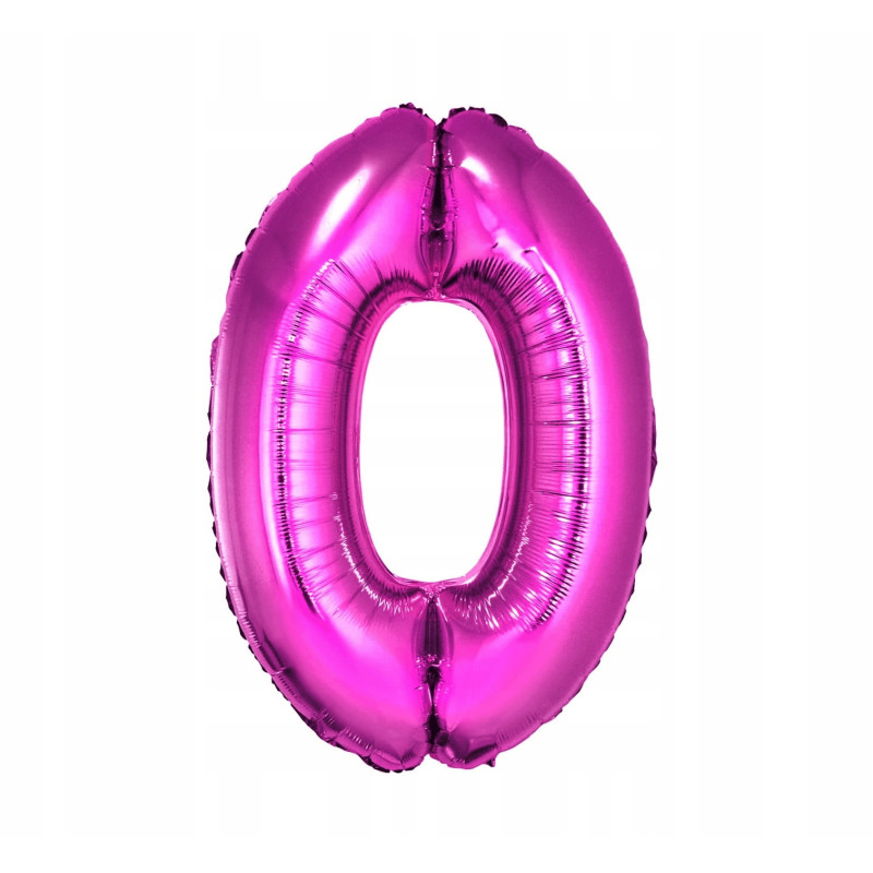 BALON FOLIOWY CYFRA RÓŻOWA 0 92CM