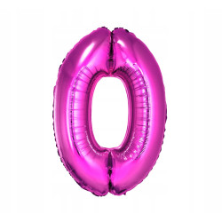 BALON FOLIOWY CYFRA RÓŻOWA 0 92CM