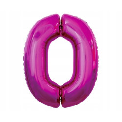 BALON FOLIOWY CYFRA RÓŻOWA 0 92CM