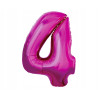 BALON FOLIOWY CYFRA 4 92CM RÓŻOWY