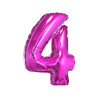 BALON FOLIOWY CYFRA 4 92CM RÓŻOWY