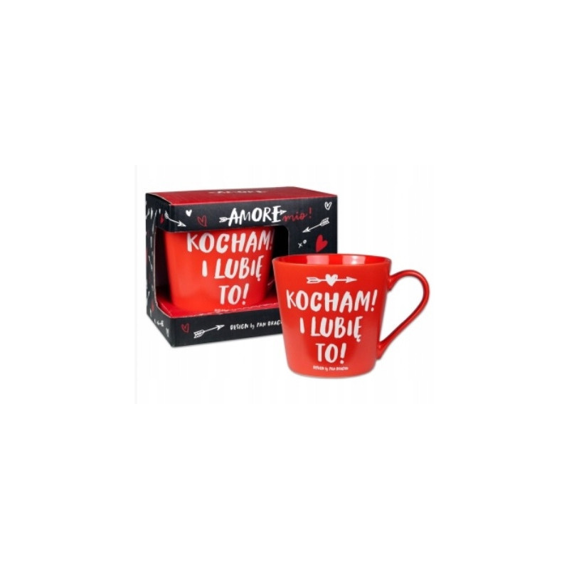 KUBEK NA WALENTYNKI AMORE MIO LUBIĘ TO