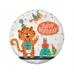Balon foliowy Tygrysek (Happy Birthday) NA HEL