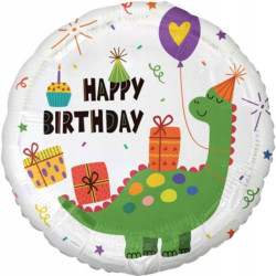 Balon foliowy Dinozaur Happy Birthday NA HEL