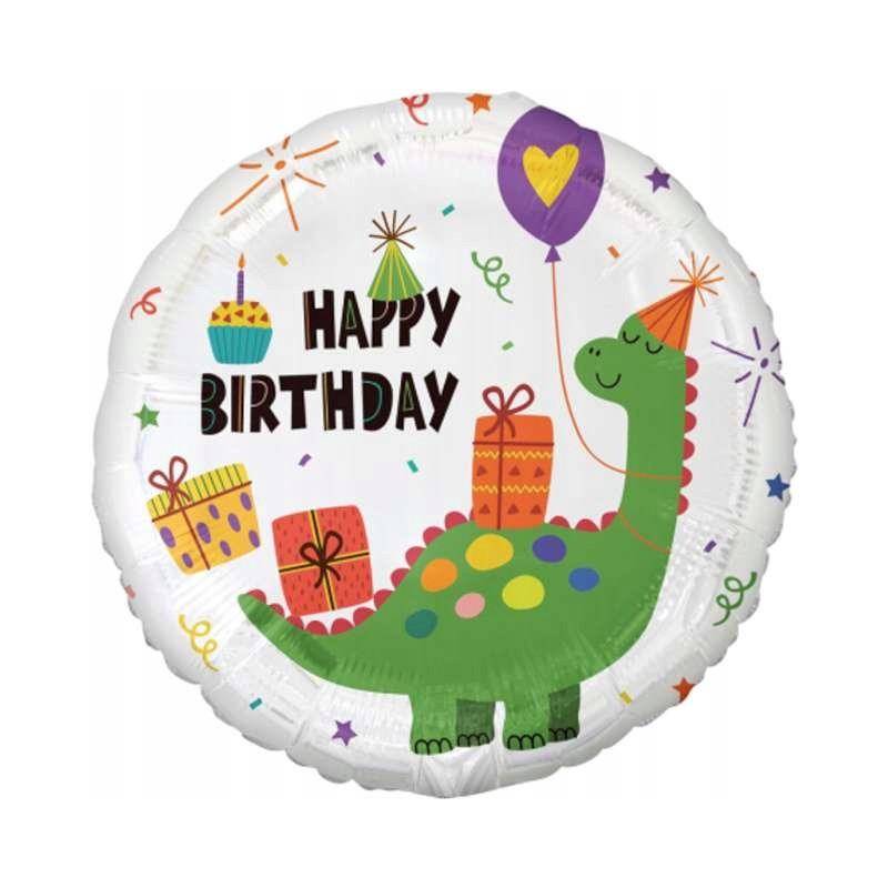 Balon foliowy Dinozaur Happy Birthday NA HEL