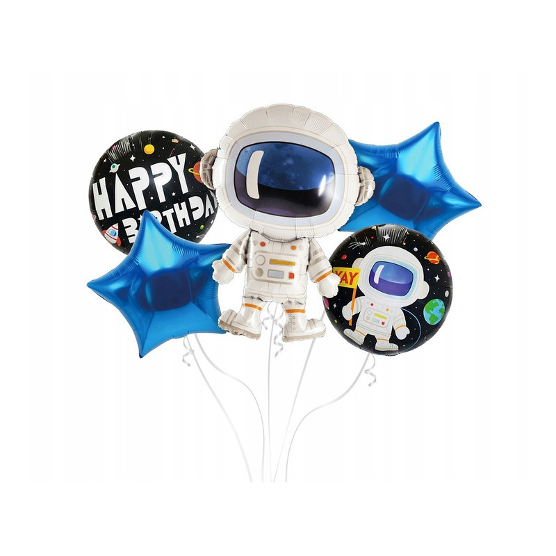 Balony foliowe zestaw 5SZT Kosmos NA HEL