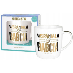 KUBEK DLA BABCI WSPANIAŁA BABCIA PREZENT DZIEŃ BAB