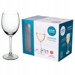 Kieliszki do wina białego Diamond 250 ml komplet 6 sztuk