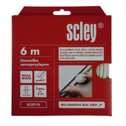 Uszczelka typ P biała 6m kartonik 3 do 5mm