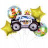 Balony foliowe NA HEL zestaw 5SZT Policja