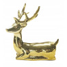 FIGURKA PORCELANOWA RENIFER 13.5X7.5X14 CM ZŁOTY