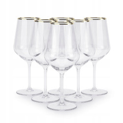 RUBIN GOLD KOMPLET 6 KIELISZKÓW WINO CZERWONE 530