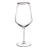 RUBIN GOLD KOMPLET 6 KIELISZKÓW WINO CZERWONE 530