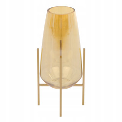 LAMPION ZŁOTY ŚWIECZNIK GOLD 12,2X12,2X25,8