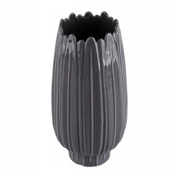 WAZON PORCELANOWY RELIEF POPIELATY 12X12X24.5 CM