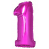 BALON FOLIOWY CYFRA RÓŻOWA 1 92CM