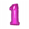 BALON FOLIOWY CYFRA RÓŻOWA 1 92CM