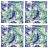 BOTANICAL ZESTAW 4 PODKŁADEK CERAMICZNYCH 10.8CM