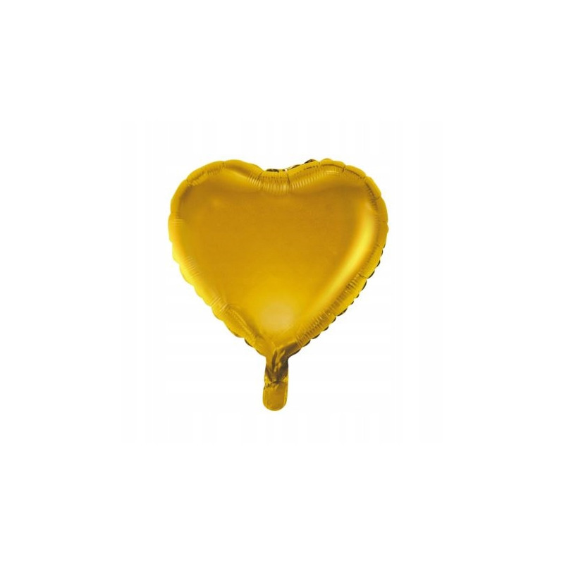 BALON FOLIOWY SERCE MATOWE ZŁOTE 18CALI