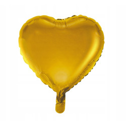 BALON FOLIOWY SERCE MATOWE ZŁOTE 18CALI