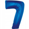 BALON FOLIOWY CYFRA 7 92CM NIEBIESKA