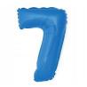 BALON FOLIOWY CYFRA 7 92CM NIEBIESKA
