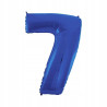 BALON FOLIOWY CYFRA 7 92CM NIEBIESKA