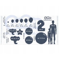BALON FOLIOWY CYFRA 3 STOJĄCA TĘCZOWA 74CM