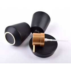 EDA BLACK Komplet łazienkowy dozownik 350ml
