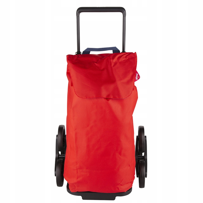 WÓZEK NA ZAKUPY 30KG/52L.CZERWONY 6 KÓŁEK