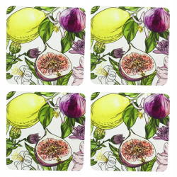 LEMON ZESTAW 4 PODSTAWEK 10X10 CM COLOR BOX