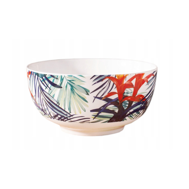 JUNGLE MISKA LIŚCIE 13.5 CM 400 ML BIAŁA