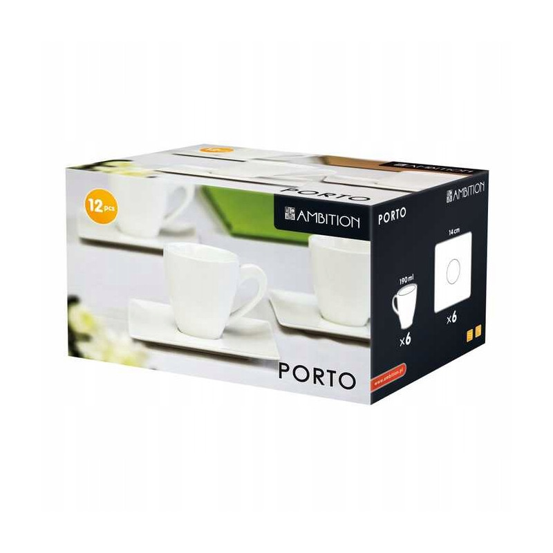 12-elementowy komplet deserowy na 6 osób - PORTO AMBITION