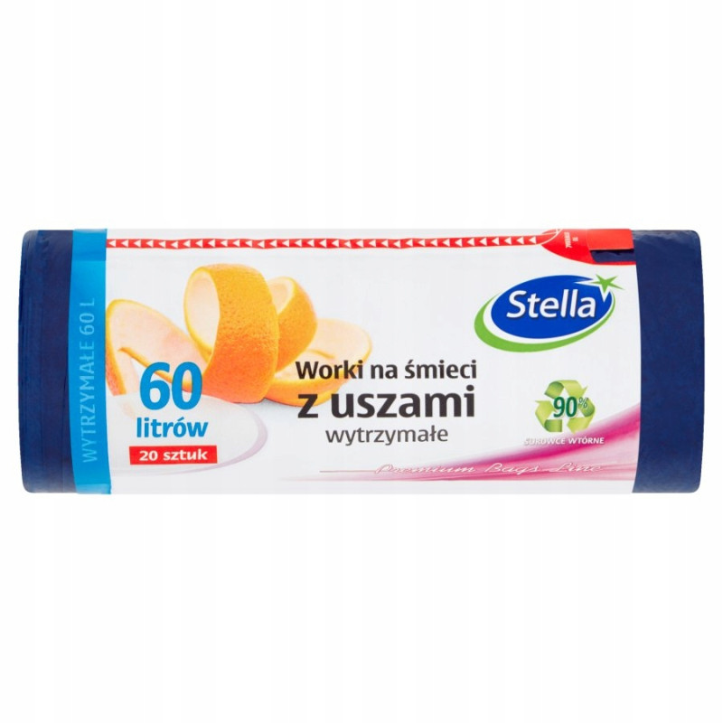 WORKI NA ŚMIECI Z USZAMI MOCNE 60L 20SZT STELLA