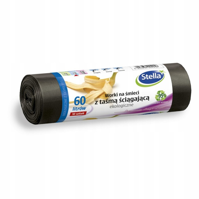 WORKI NA ŚMIECI EKO 60L 10SZT STELLA EKOLOGICZNE